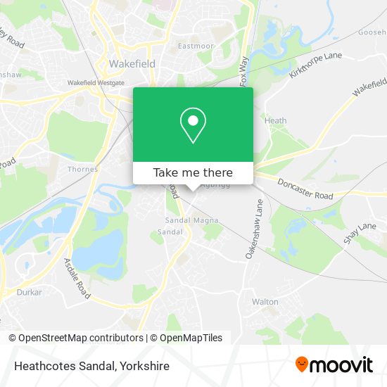 Heathcotes Sandal map
