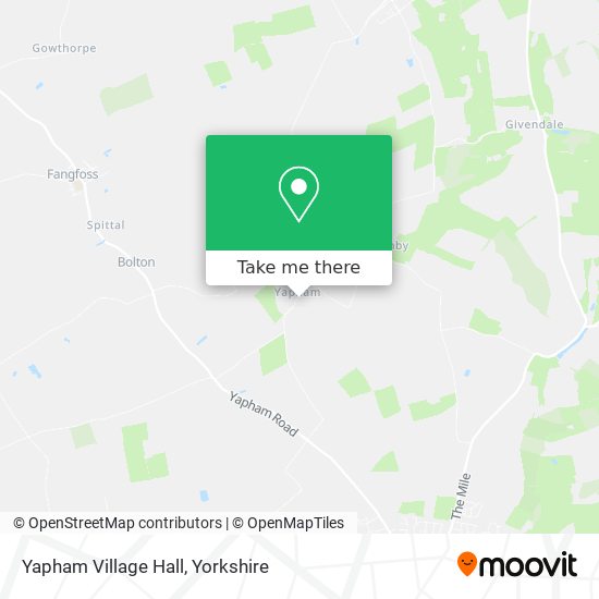 Yapham Village Hall map