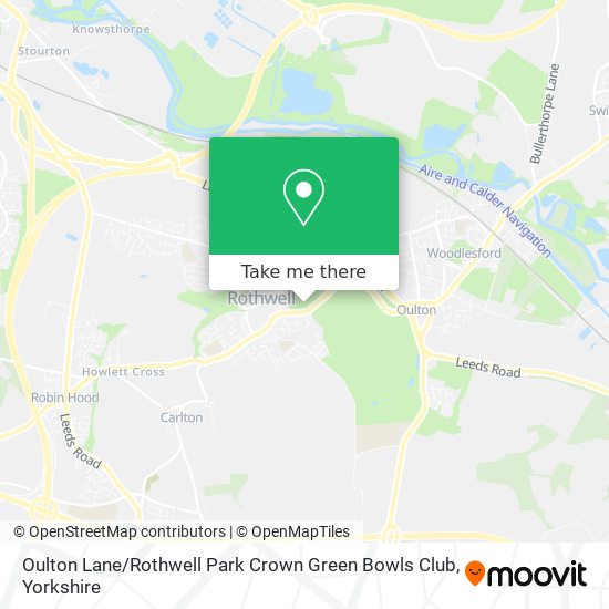 Oulton Lane / Rothwell Park Crown Green Bowls Club map