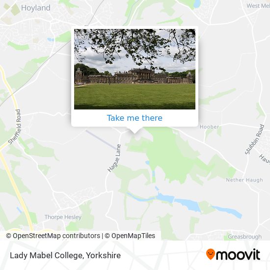 Lady Mabel College map
