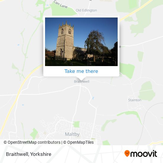 Braithwell map
