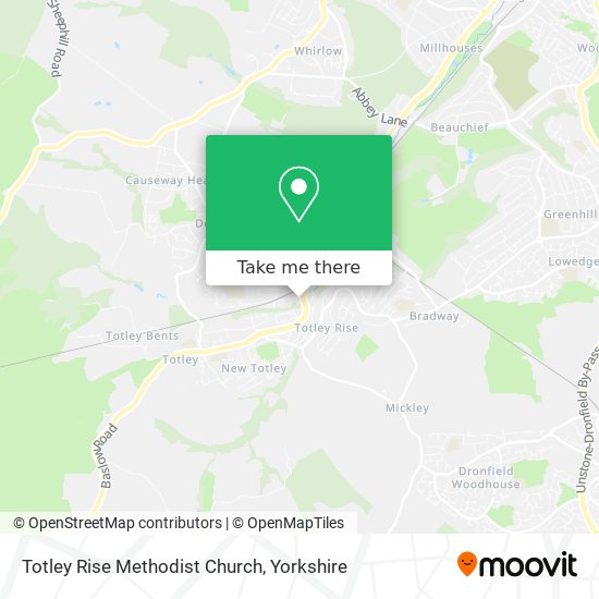 Totley Rise Methodist Church map