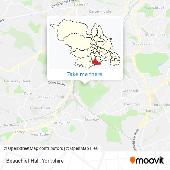 Beauchief Hall map