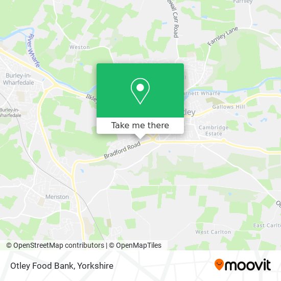 Otley Food Bank map