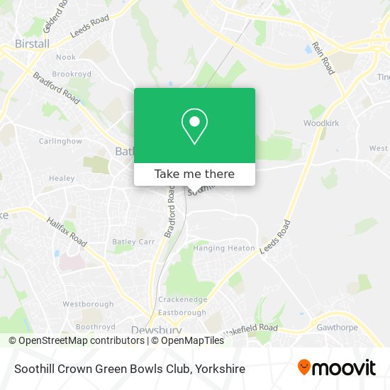 Soothill Crown Green Bowls Club map