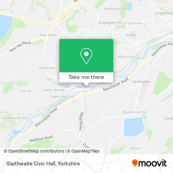 Slaithwaite Civic Hall map