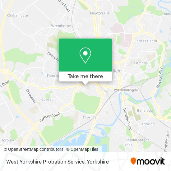 West Yorkshire Probation Service map