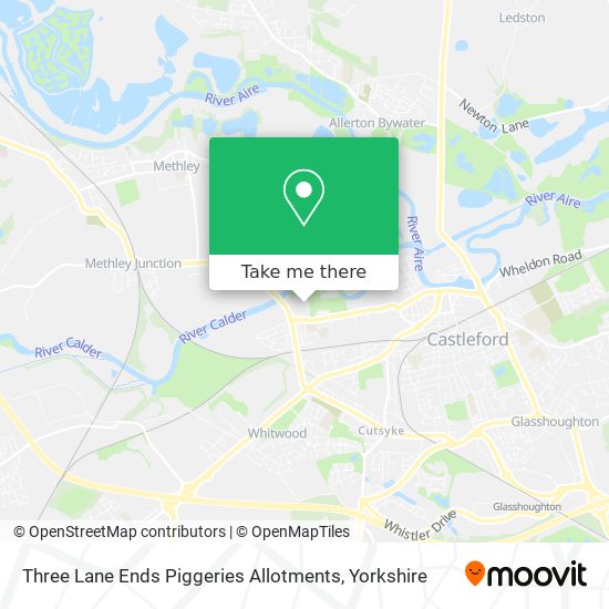 Three Lane Ends Piggeries Allotments map