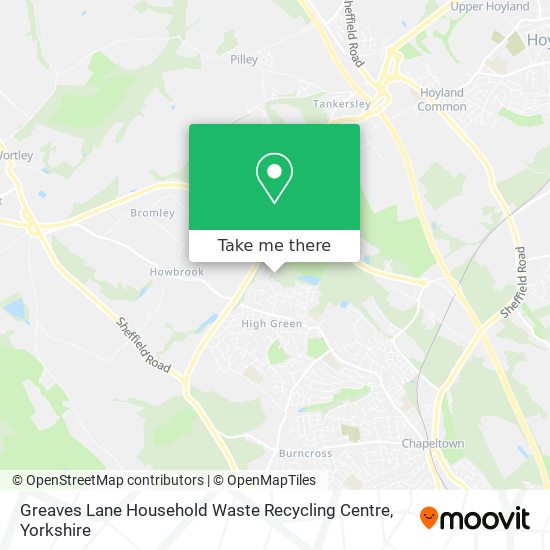 Greaves Lane Household Waste Recycling Centre map