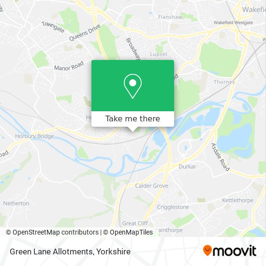 Green Lane Allotments map