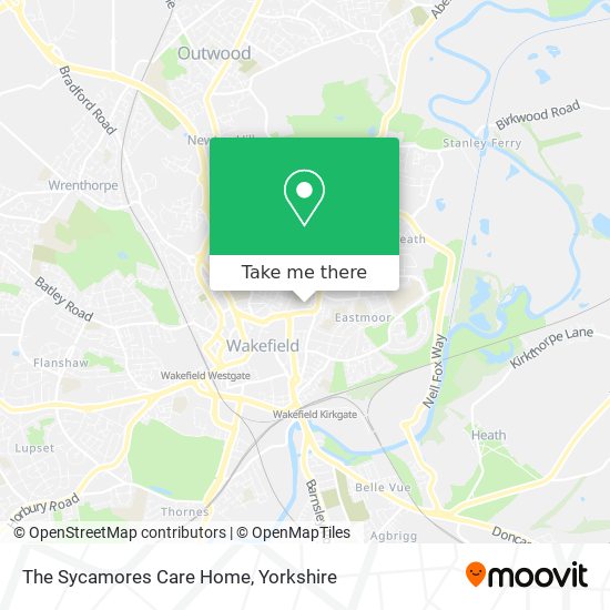 The Sycamores Care Home map