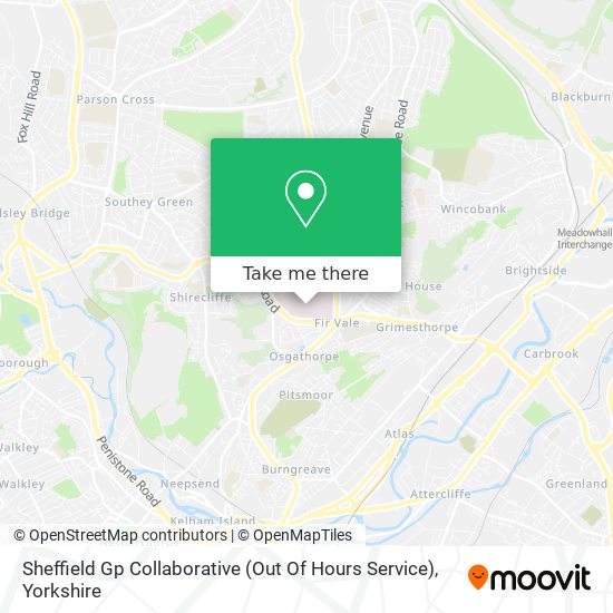 Sheffield Gp Collaborative (Out Of Hours Service) map