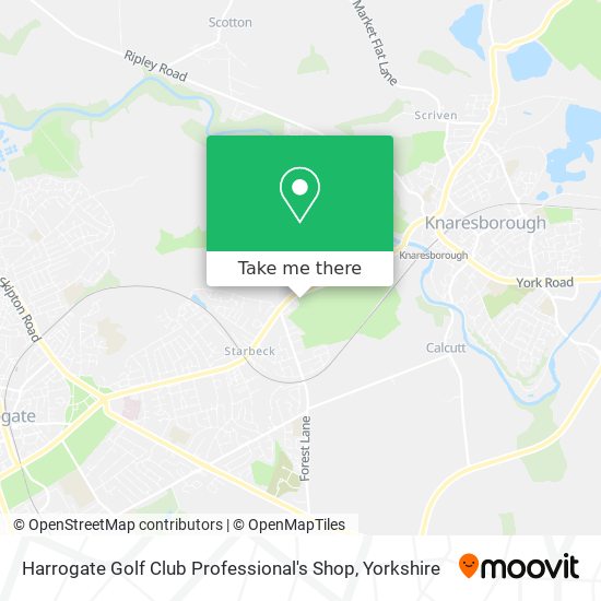 Harrogate Golf Club Professional's Shop map