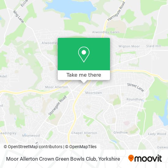 Moor Allerton Crown Green Bowls Club map