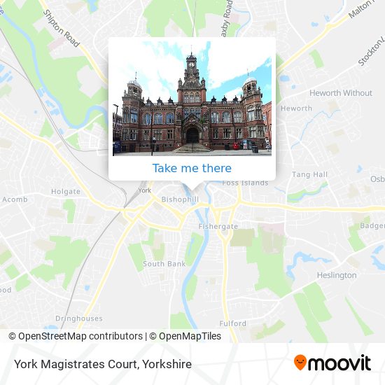 York Magistrates Court map