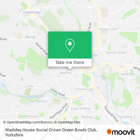 Wadsley House Social Crown Green Bowls Club map