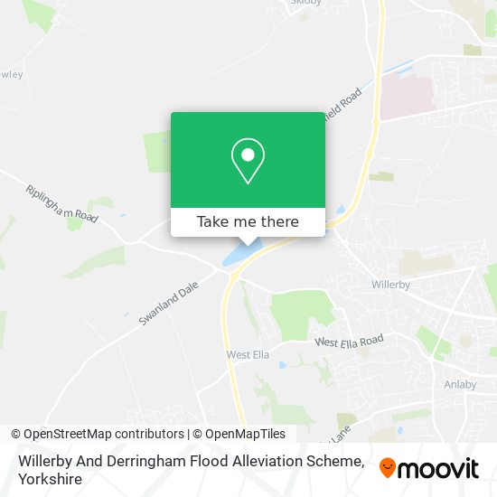 Willerby And Derringham Flood Alleviation Scheme map