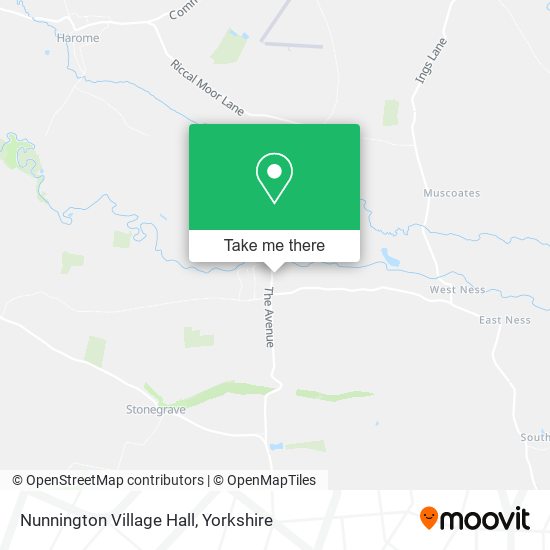 Nunnington Village Hall map