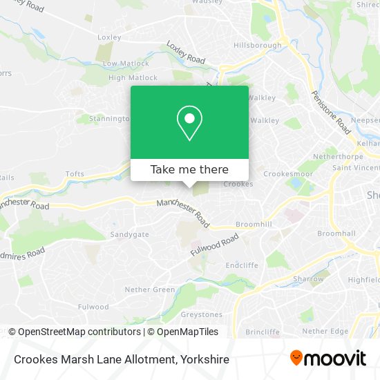 Crookes Marsh Lane Allotment map