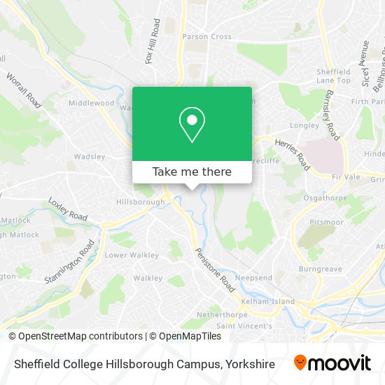 Sheffield College Hillsborough Campus map