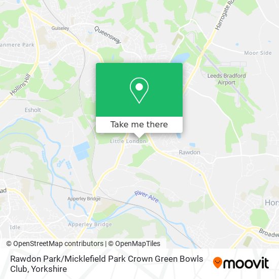 Rawdon Park / Micklefield Park Crown Green Bowls Club map