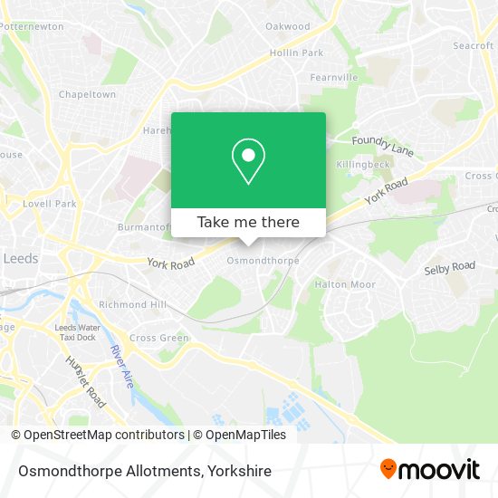 Osmondthorpe Allotments map