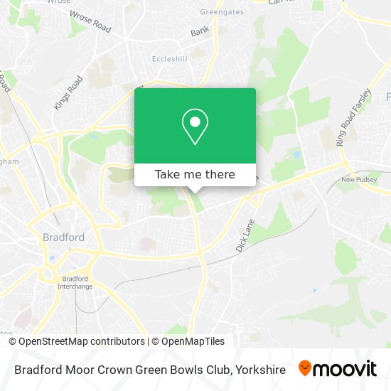 Bradford Moor Crown Green Bowls Club map