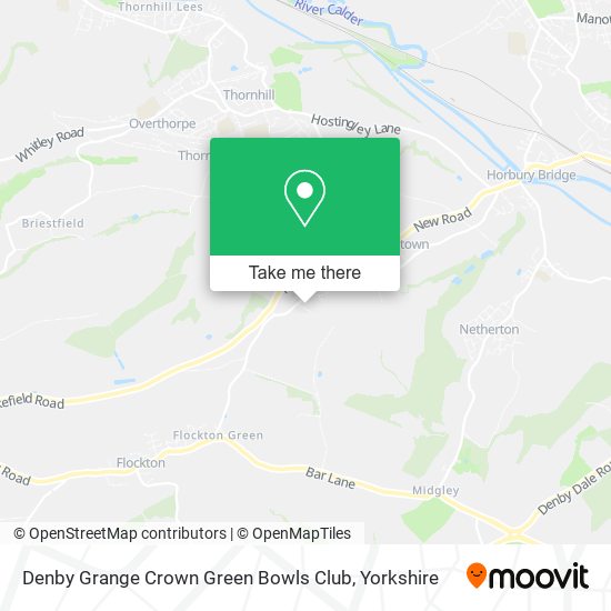 Denby Grange Crown Green Bowls Club map