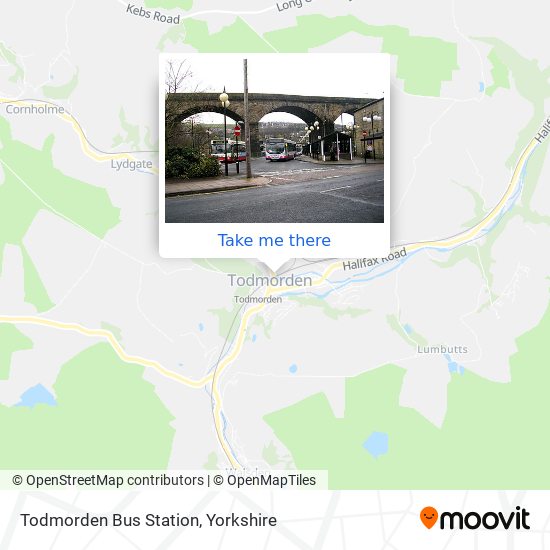 Todmorden Bus Station map