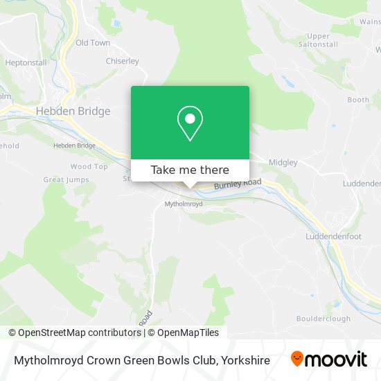 Mytholmroyd Crown Green Bowls Club map