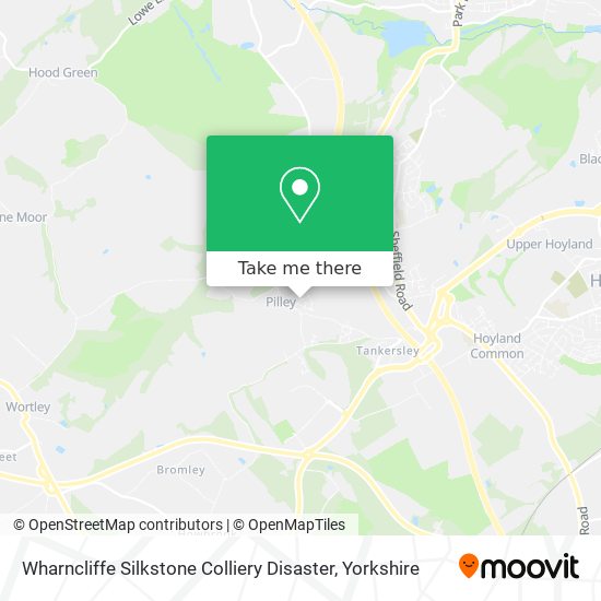 Wharncliffe Silkstone Colliery Disaster map