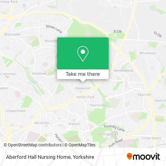 Aberford Hall Nursing Home map