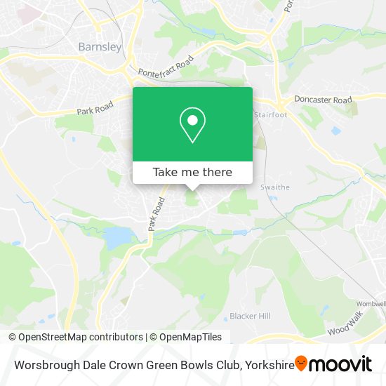 Worsbrough Dale Crown Green Bowls Club map