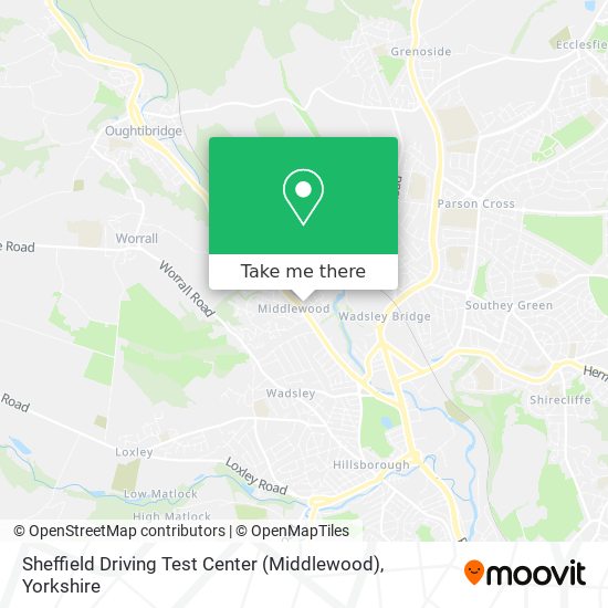 Sheffield Driving Test Center (Middlewood) map