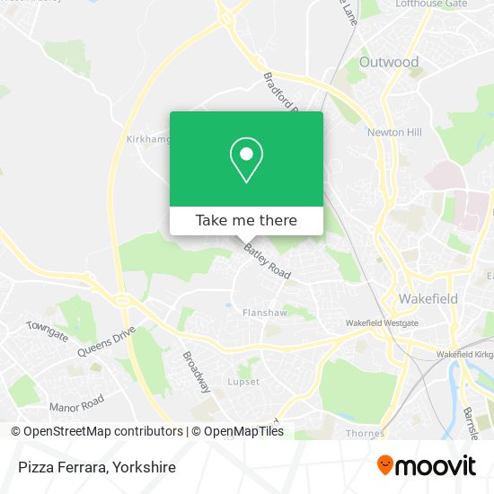 Pizza Ferrara map