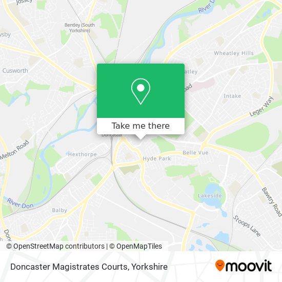 Doncaster Magistrates Courts map