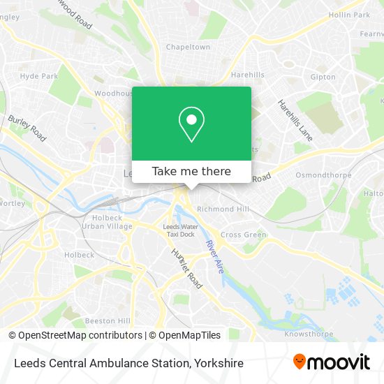 Leeds Central Ambulance Station map