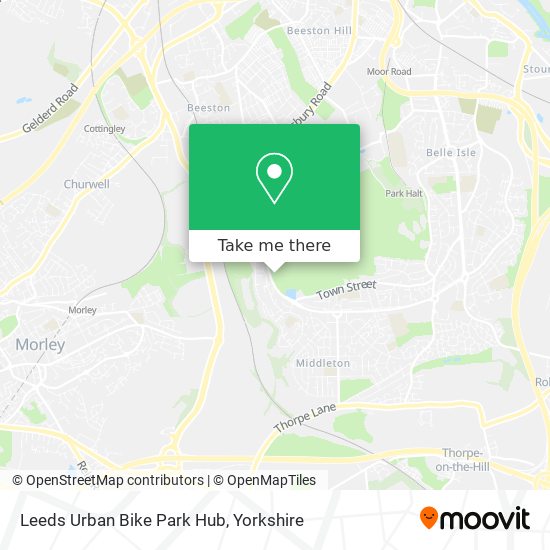 Leeds Urban Bike Park Hub map