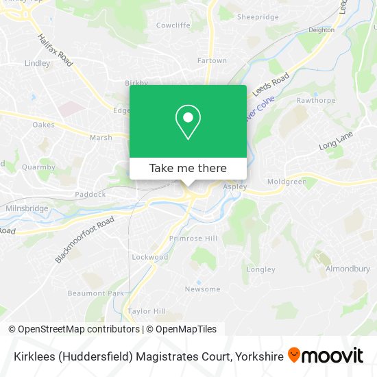 Kirklees (Huddersfield) Magistrates Court map