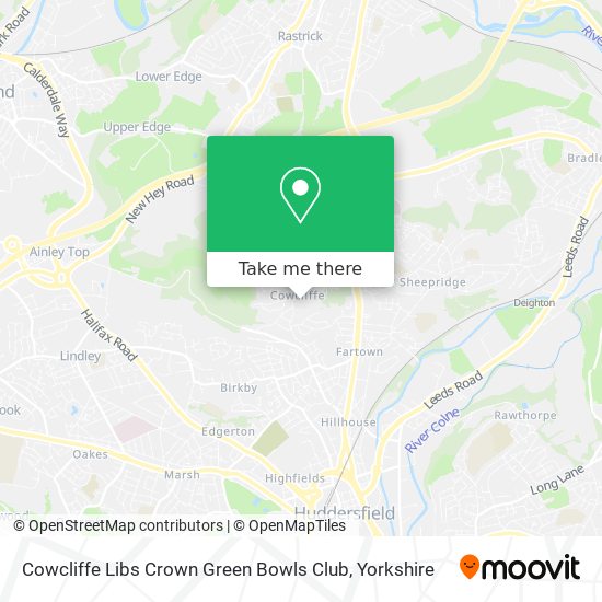 Cowcliffe Libs Crown Green Bowls Club map