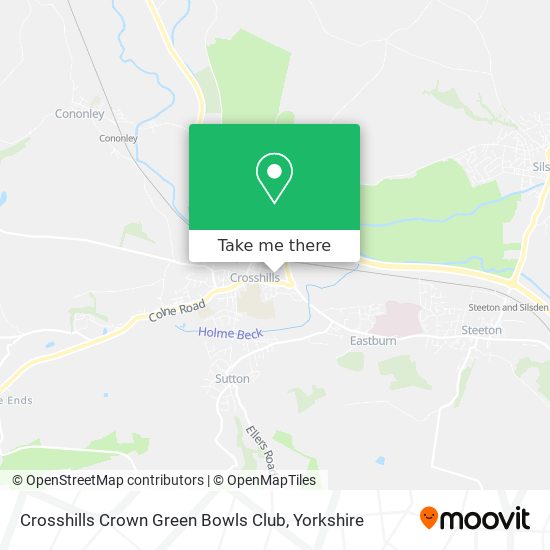 Crosshills Crown Green Bowls Club map