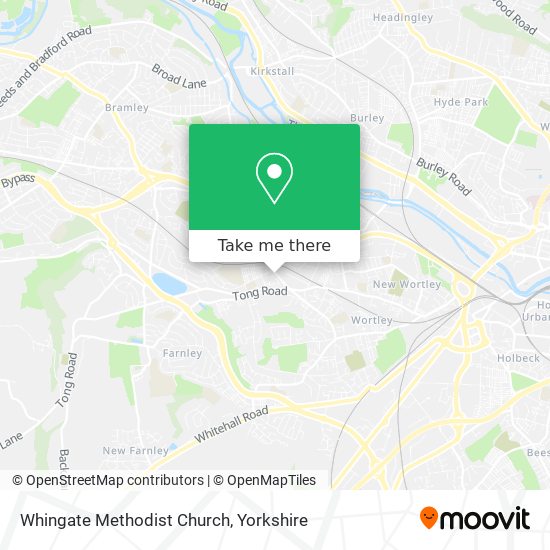 Whingate Methodist Church map