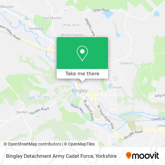 Bingley Detachment Army Cadet Force map