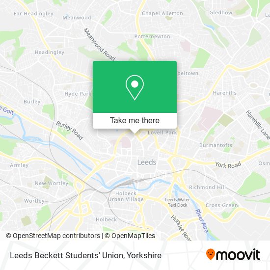 Leeds Beckett Students' Union map