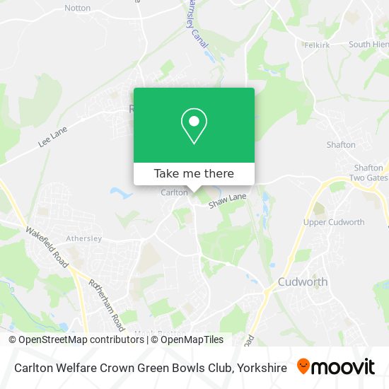 Carlton Welfare Crown Green Bowls Club map