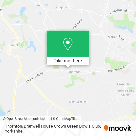 Thornton / Branwell House Crown Green Bowls Club map