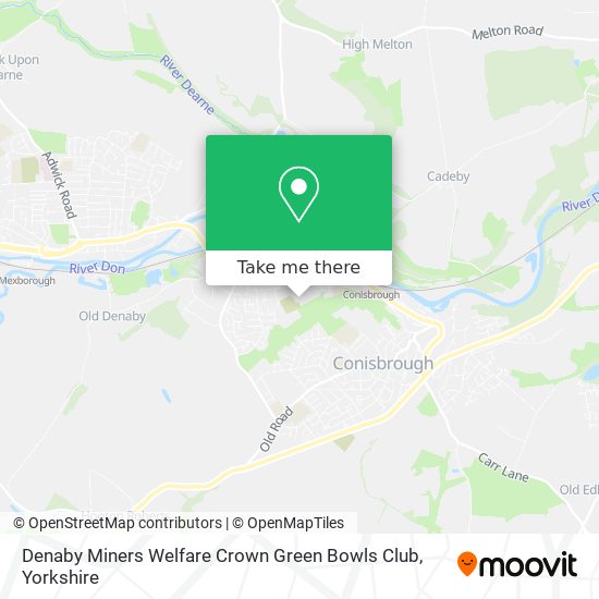 Denaby Miners Welfare Crown Green Bowls Club map