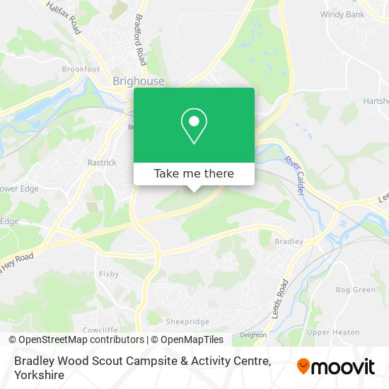 Bradley Wood Scout Campsite & Activity Centre map
