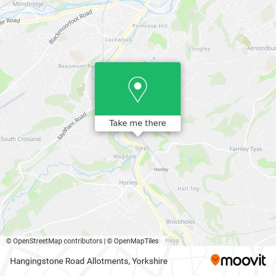 Hangingstone Road Allotments map