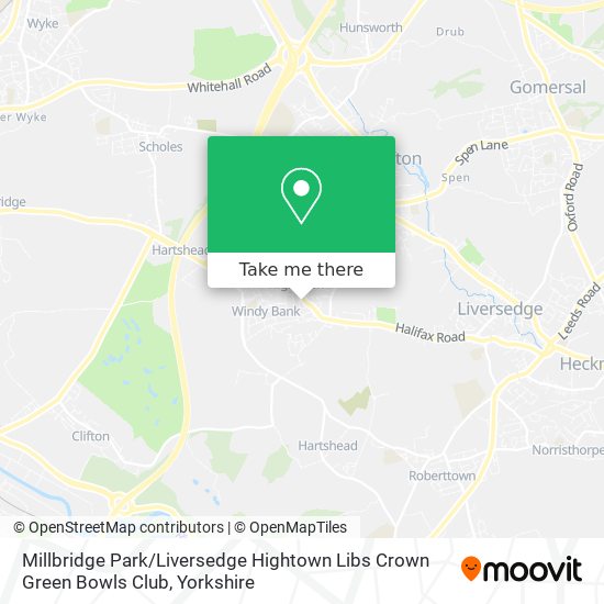 Millbridge Park / Liversedge Hightown Libs Crown Green Bowls Club map